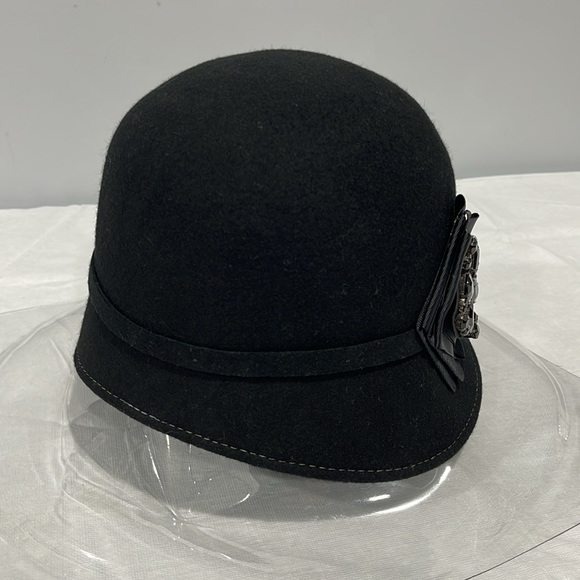 Women’s Raffaello Bettini Wool Hat Made In Italy black studded main image 8
